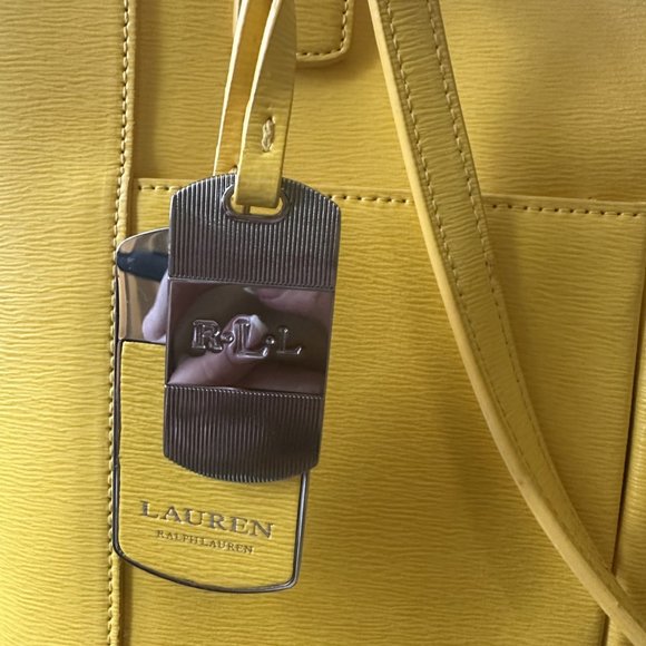 RARE Ralph Lauren Yellow Tote - Picture 7 of 10